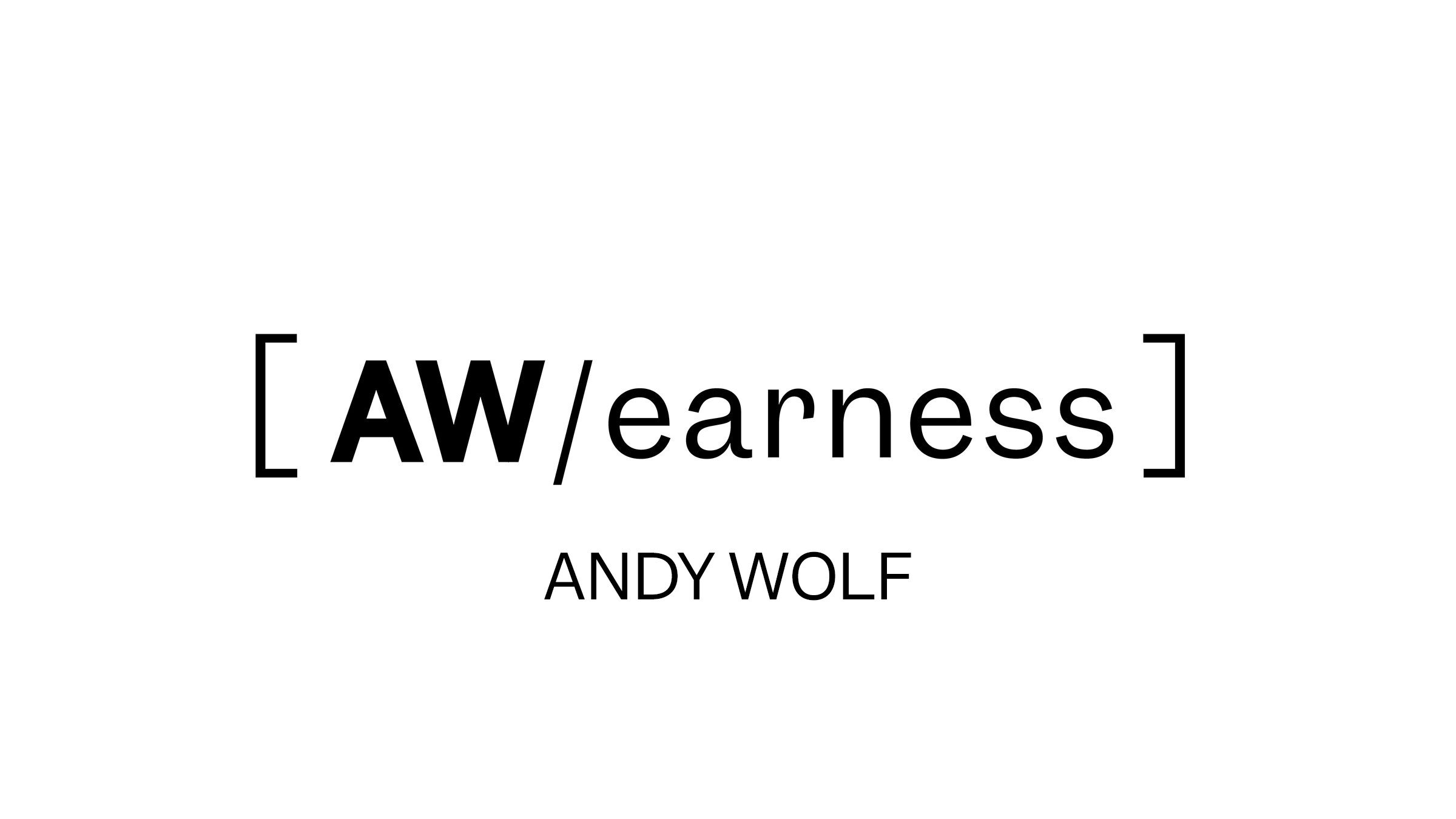 The AWearness Logo – AW standing for ANDY WOLF