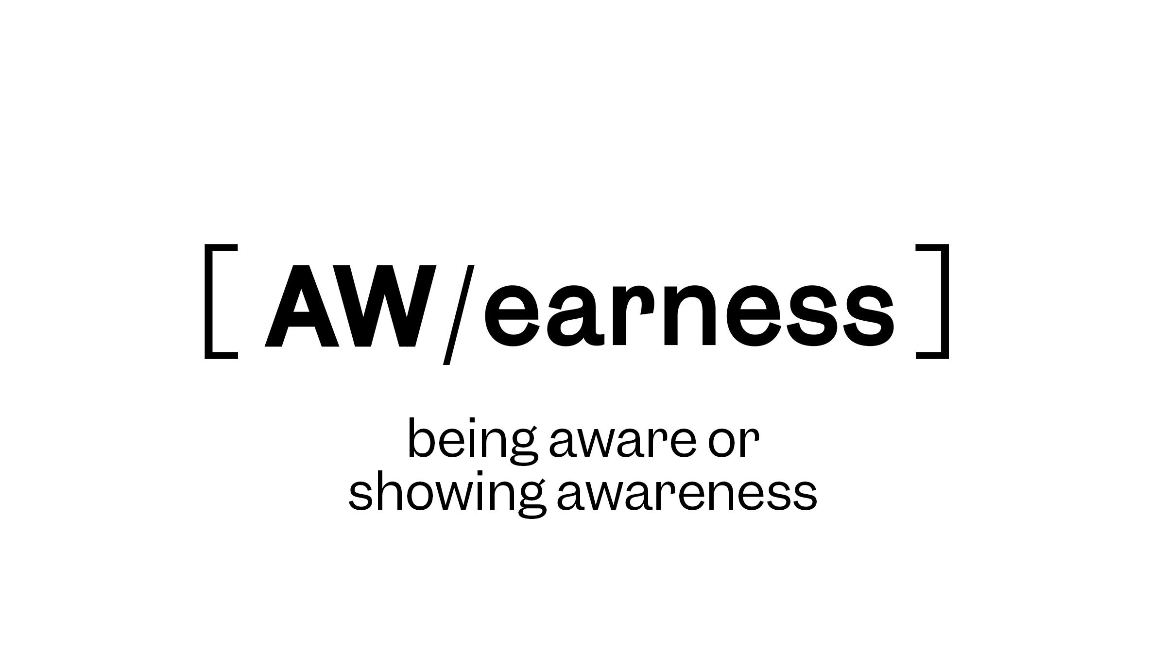 The whole AWearness Logo – standing for being aware or showing awareness