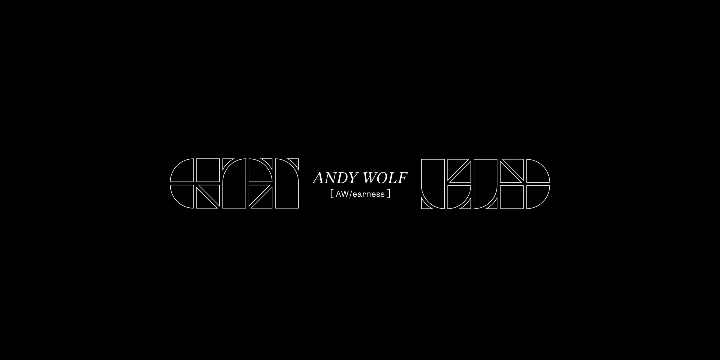 Black Header image that displays the AWearness collection logo